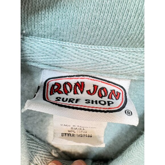 Ron Jon Surf Shop Womens Fleece Sweatshirt Size S Mint Green Pullover Mock Neck - Picture 3 of 11